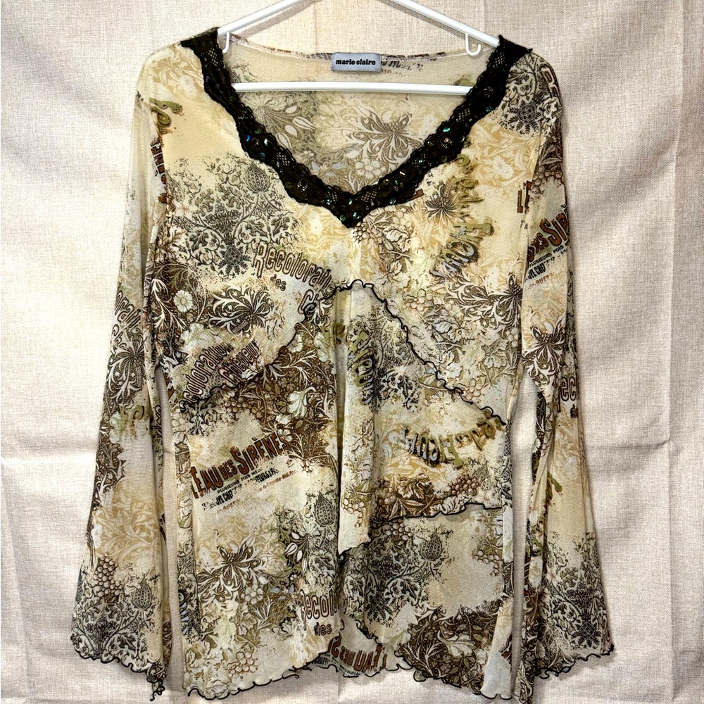 Whimsical Marie Claire Top
